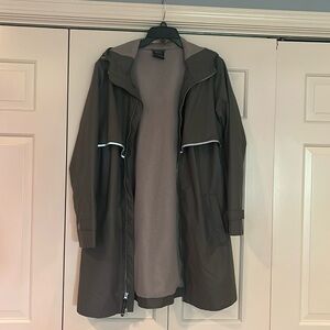 Charles River apparel hooded raincoat.  Size Large